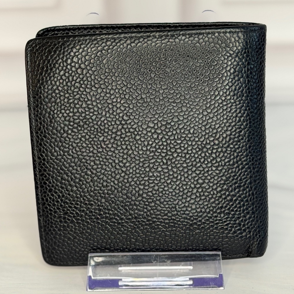 Chanel Black Caviar Leather Bifold Wallet CC Logo | Full Inclusion | Halo Intact - Picture 4 of 14